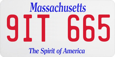 MA license plate 9IT665