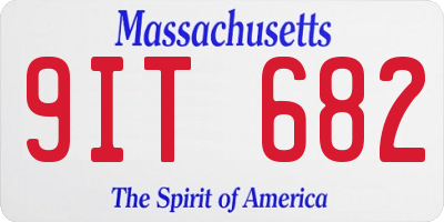 MA license plate 9IT682