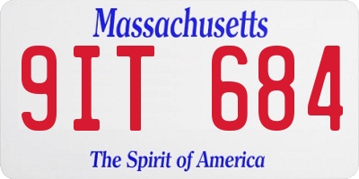 MA license plate 9IT684