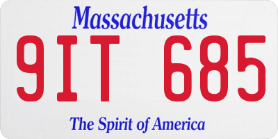 MA license plate 9IT685