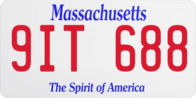 MA license plate 9IT688