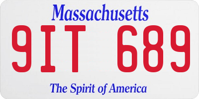 MA license plate 9IT689