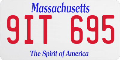 MA license plate 9IT695