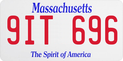 MA license plate 9IT696