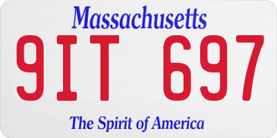 MA license plate 9IT697