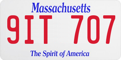 MA license plate 9IT707