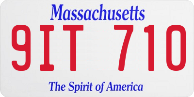 MA license plate 9IT710