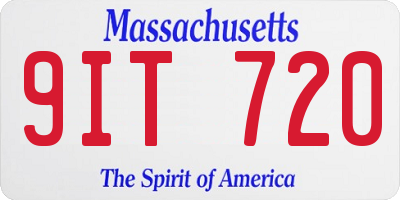 MA license plate 9IT720