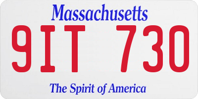 MA license plate 9IT730