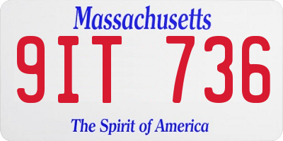 MA license plate 9IT736