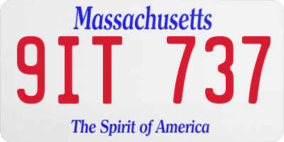 MA license plate 9IT737