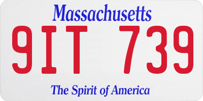 MA license plate 9IT739