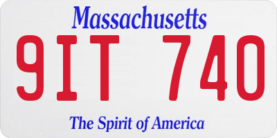 MA license plate 9IT740