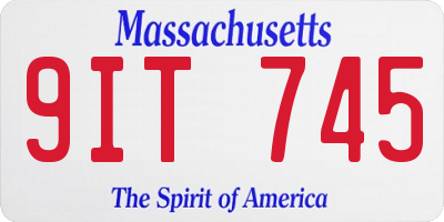 MA license plate 9IT745