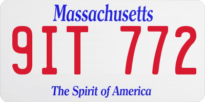 MA license plate 9IT772