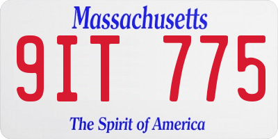MA license plate 9IT775