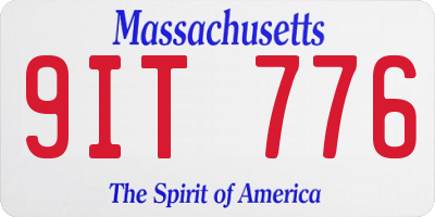 MA license plate 9IT776