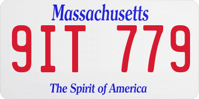 MA license plate 9IT779
