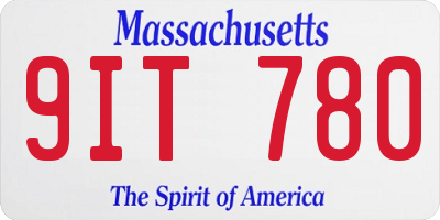 MA license plate 9IT780