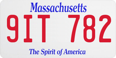MA license plate 9IT782