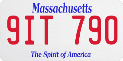MA license plate 9IT790