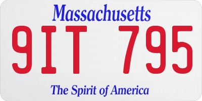 MA license plate 9IT795