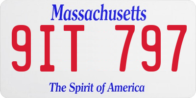 MA license plate 9IT797