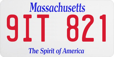 MA license plate 9IT821