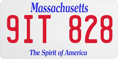 MA license plate 9IT828