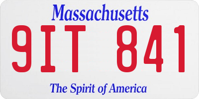 MA license plate 9IT841