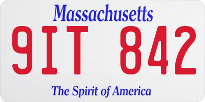 MA license plate 9IT842