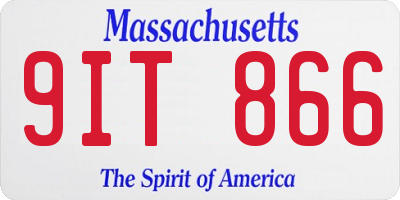 MA license plate 9IT866