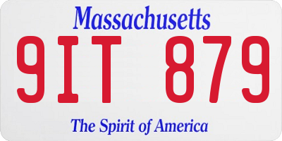 MA license plate 9IT879