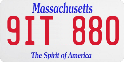 MA license plate 9IT880