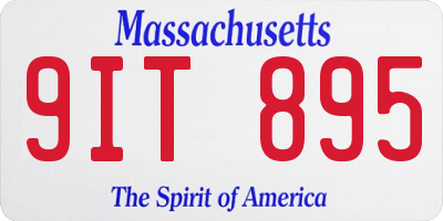 MA license plate 9IT895