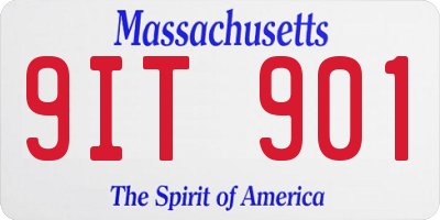 MA license plate 9IT901