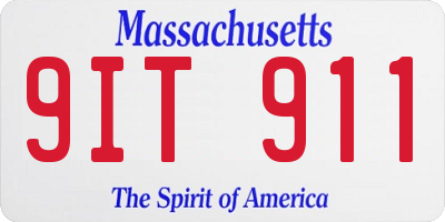 MA license plate 9IT911