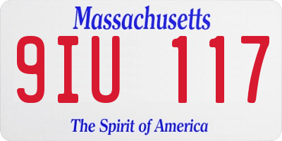 MA license plate 9IU117