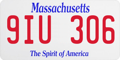 MA license plate 9IU306