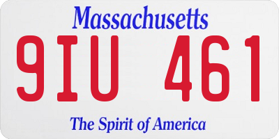 MA license plate 9IU461
