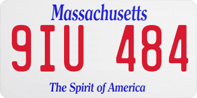 MA license plate 9IU484
