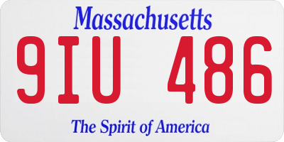 MA license plate 9IU486