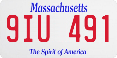 MA license plate 9IU491