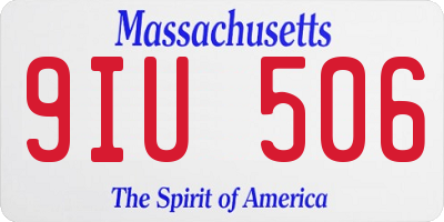MA license plate 9IU506