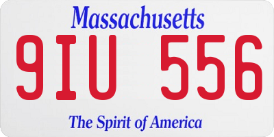 MA license plate 9IU556