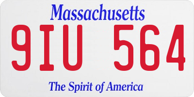 MA license plate 9IU564