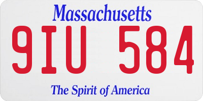 MA license plate 9IU584