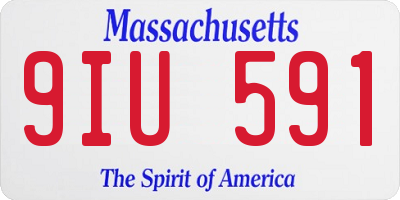 MA license plate 9IU591
