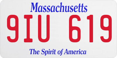MA license plate 9IU619