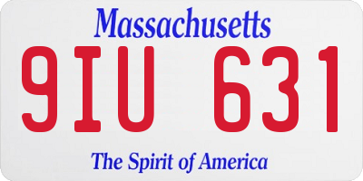 MA license plate 9IU631